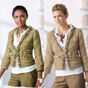 Dearcase blouse with a cabi Tweed Blazer